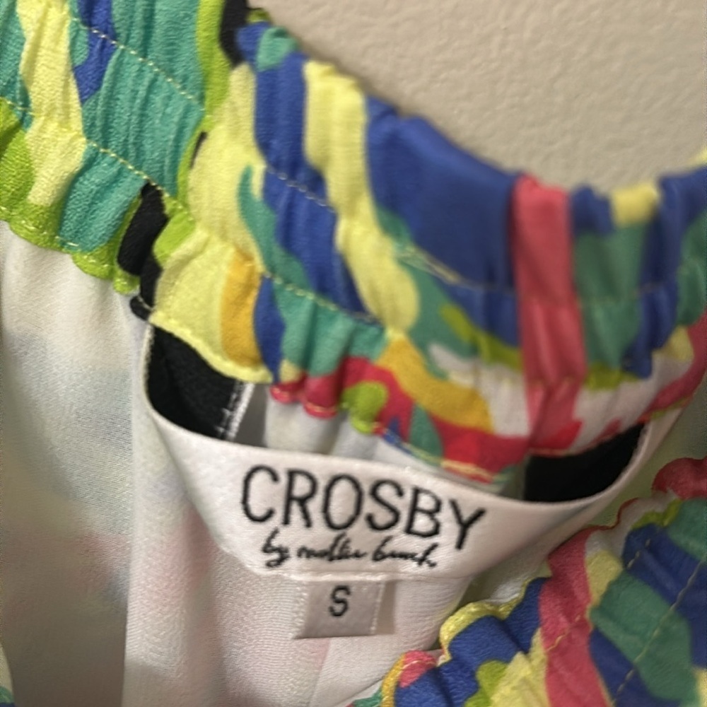 CROSBY by Mollie Burch Colorful Flamingo Print Shorts Sz Small Resortwear Preppy - Picture 5 of 8